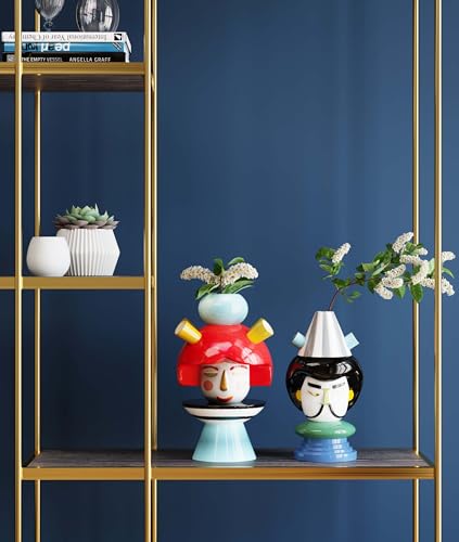 kare-design-deko-vase-puppet-boy-36-cm-keramik-b-ste-bunt-mit-gold image 8