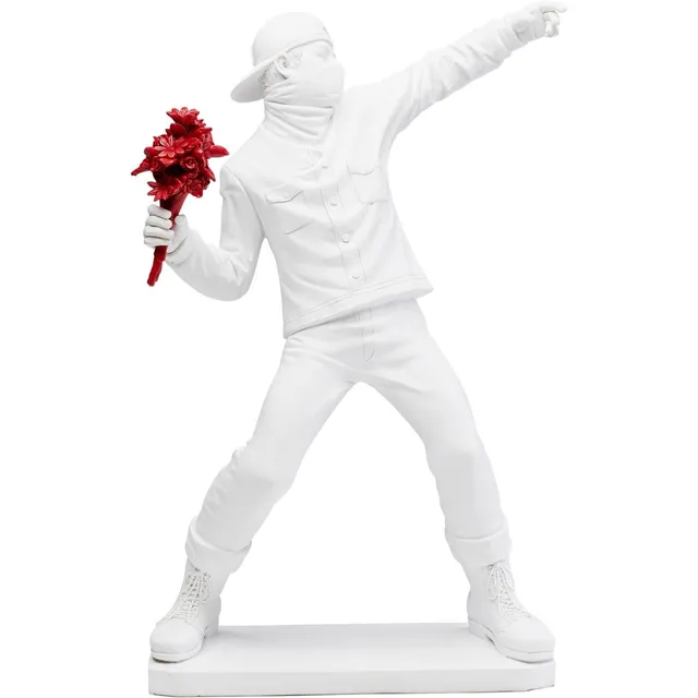 kare-design-deko-figur-street-art-bouquet-wei-67x42x24-cm image 1