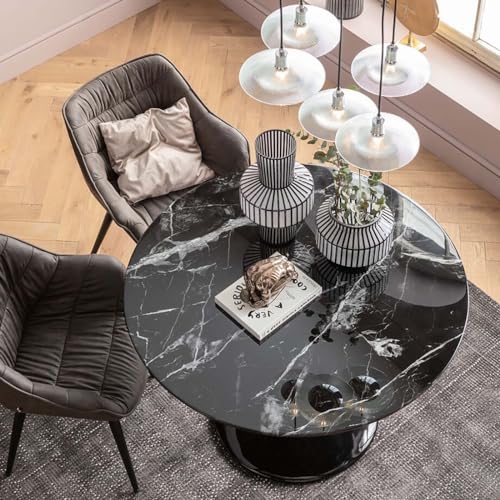 kare-design-solo-marble-tisch-schwarz-rund-d110cm-esstisch-marmor-optik image 7