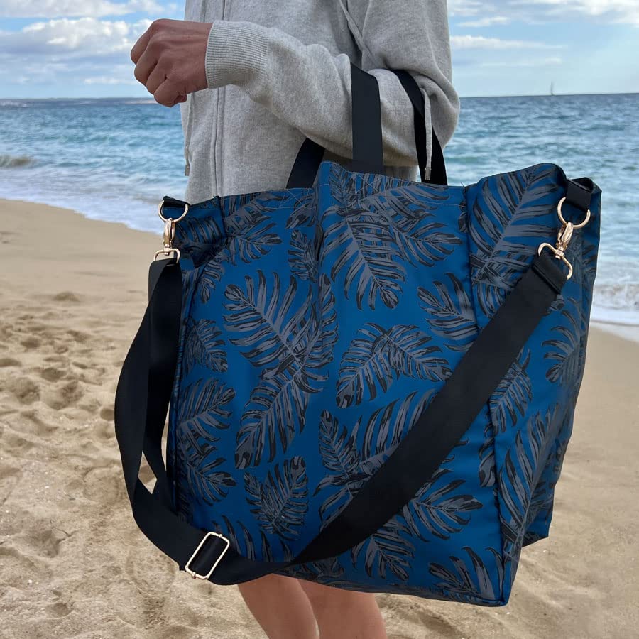 cedon-easy-shopper-bag-philodendron-black-34x28x24-cm image 3