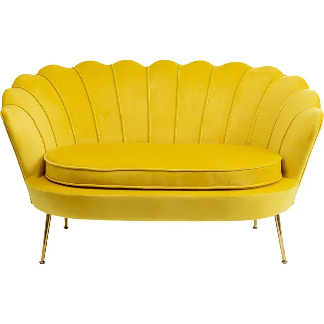 kare-design-sofa-water-lily-gelb-2-sitzer-132cm-samtoptik image 1