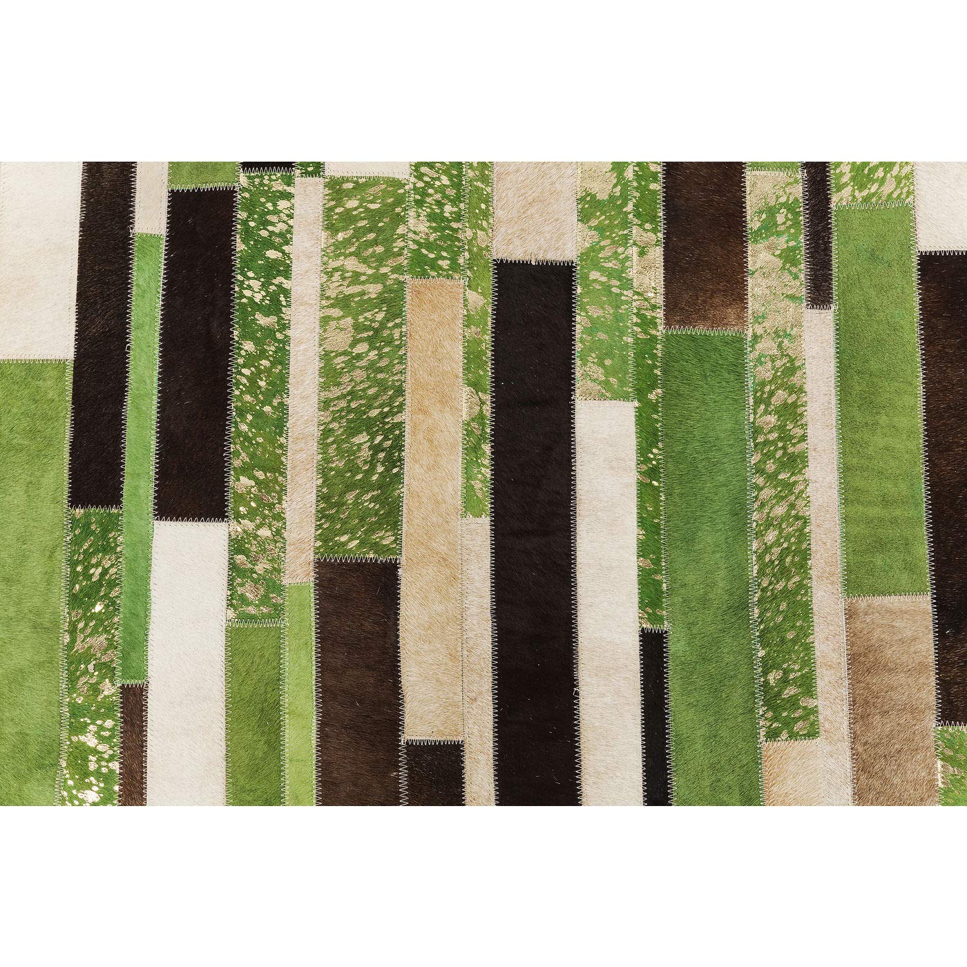 kare-design-teppich-brick-240-x-170-cm-kuhfell-l-ufer-patchwork-gr-n-braun image 7