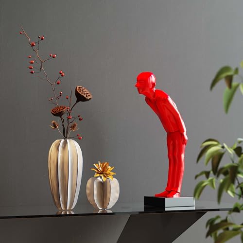 kare-design-welcome-guest-deko-figur-rot-fiberglas-auf-marmorsockel-46x13x20-cm image 8