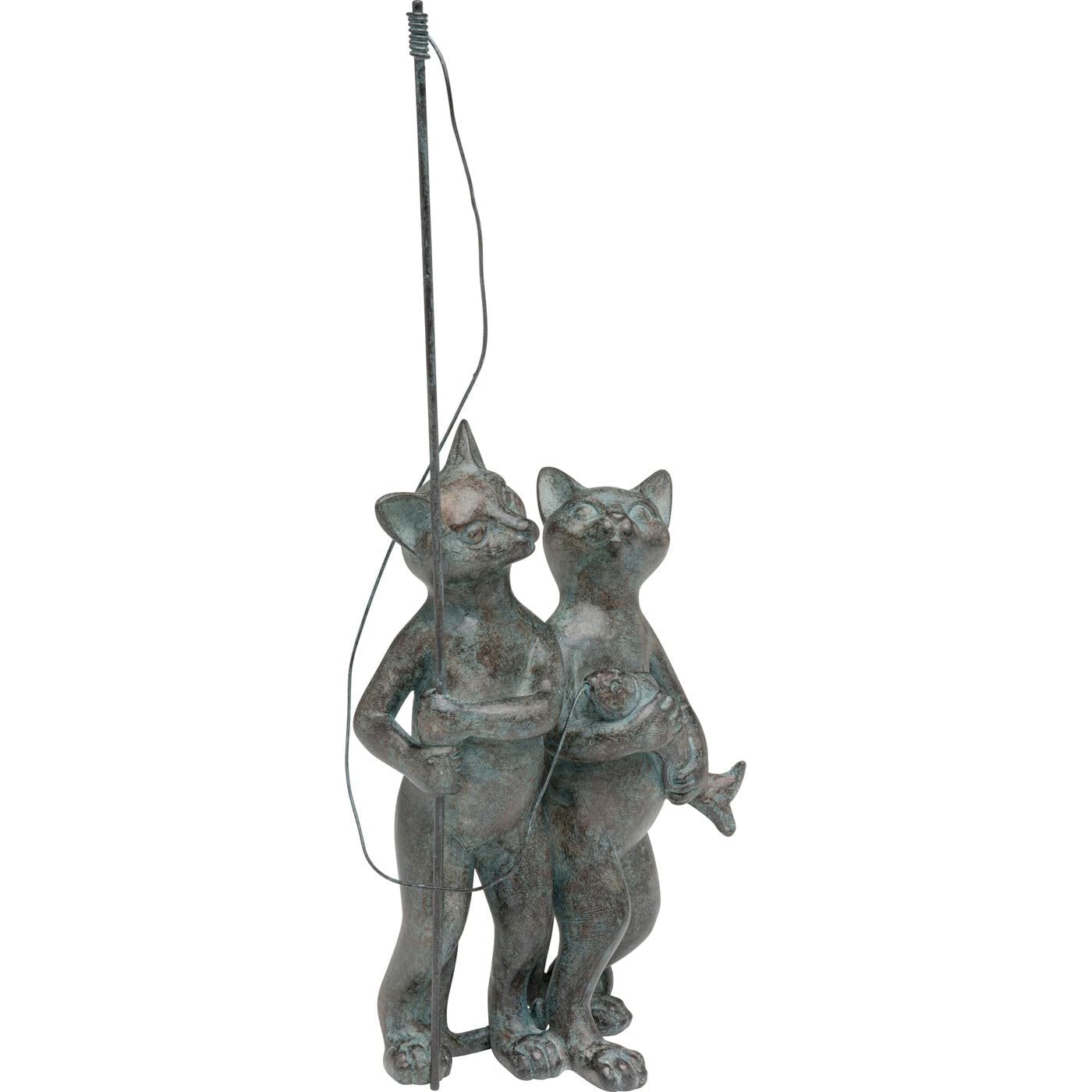 kare-design-deko-figur-fisher-cats-grau-schwarz-28x12x6-cm image 5