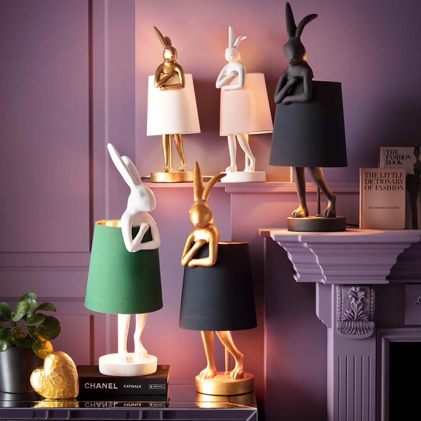 kare-design-tischlampe-animal-rabbit-matt-schwarz-50-cm image 2