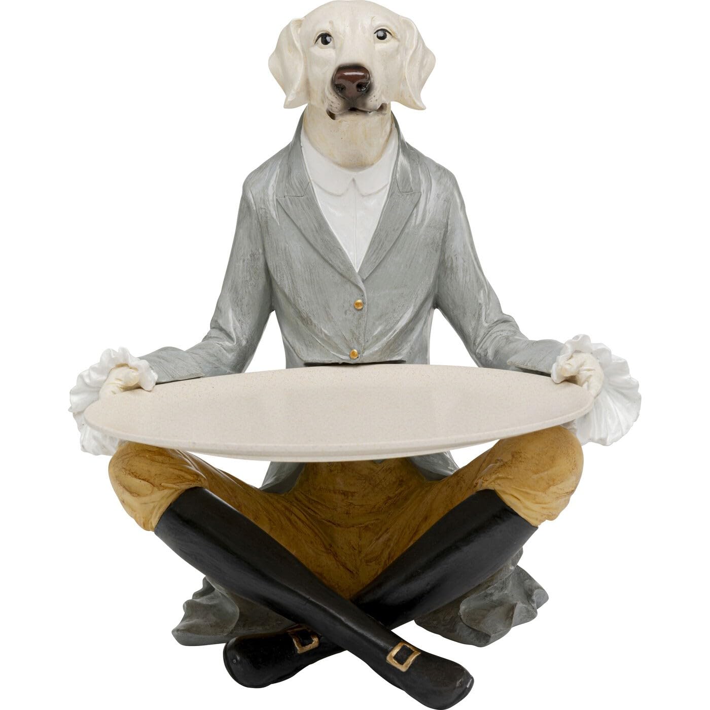 kare-design-gentleman-dog-tray-deko-figur-hund-mit-tablett-29-cm image 1