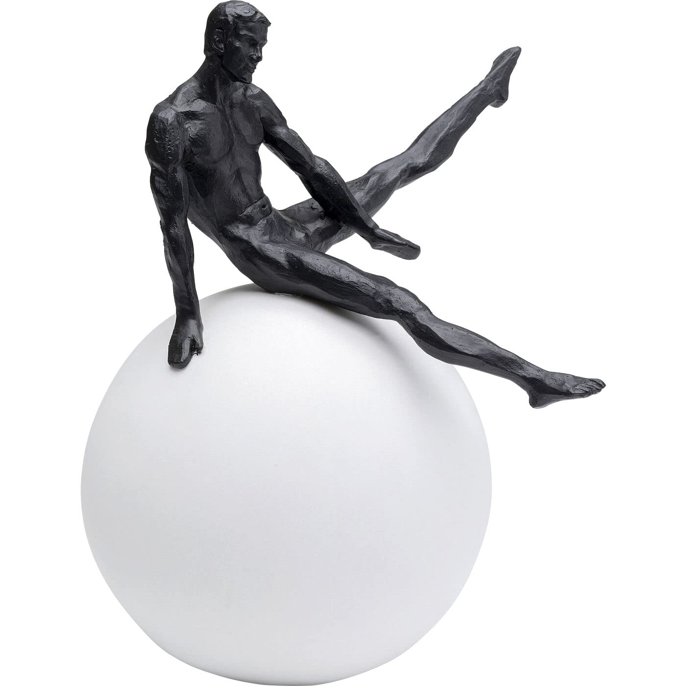 kare-design-objekt-athletic-33-cm-schwarz-wei-e-deko-skulptur-33x27x22-cm image 3