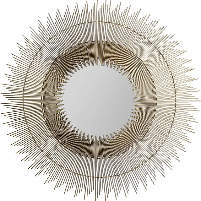kare-design-wandspiegel-snowflake-102-cm-messing image 1