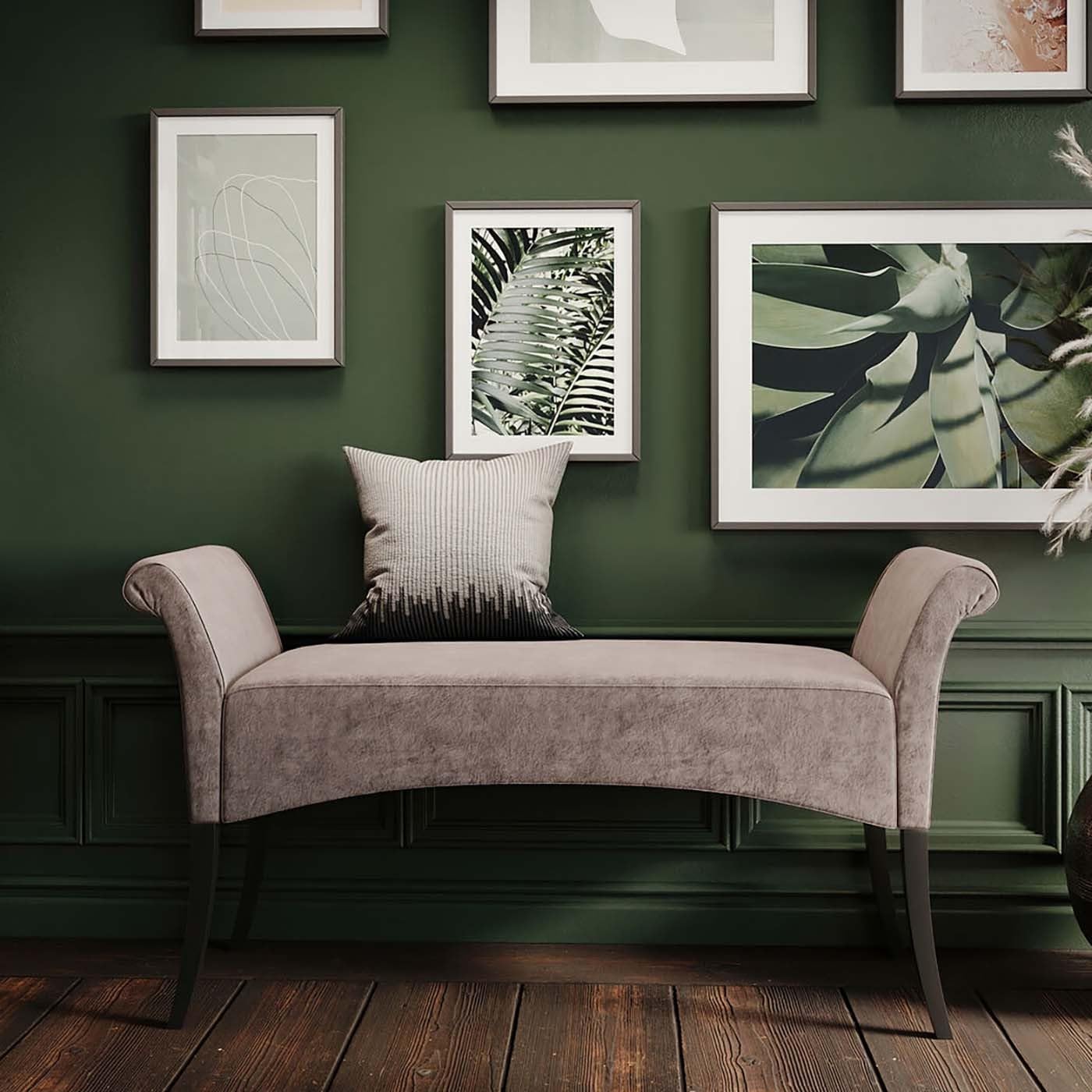 kare-design-motley-velvet-sitzbank-grau-107x38-cm-samt image 2