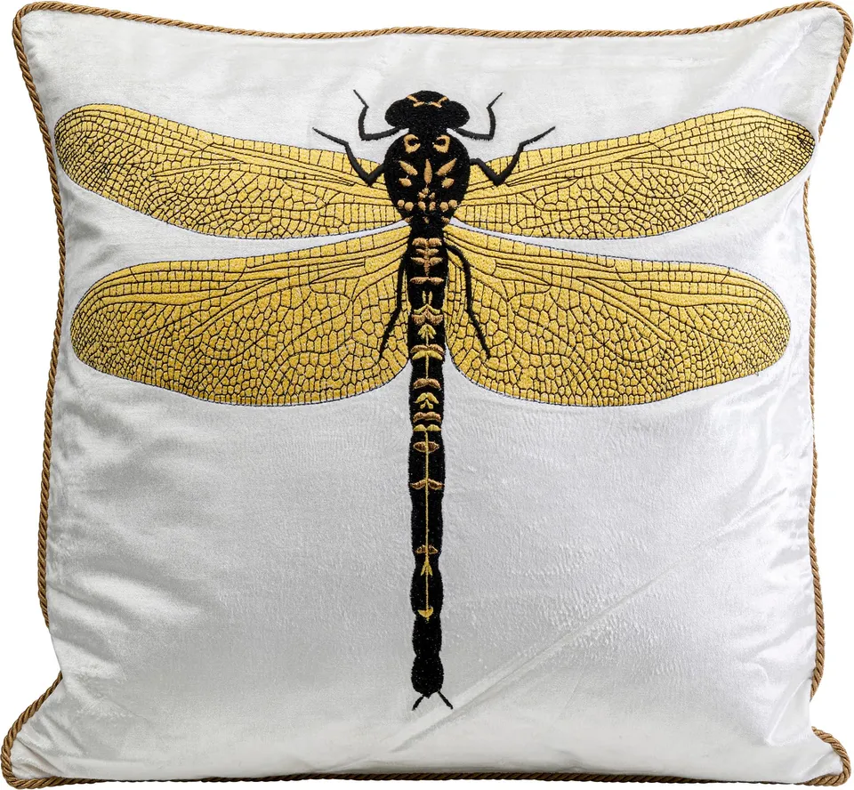 kare-design-glitter-dragonfly-kissen-wei-40x40cm image 1
