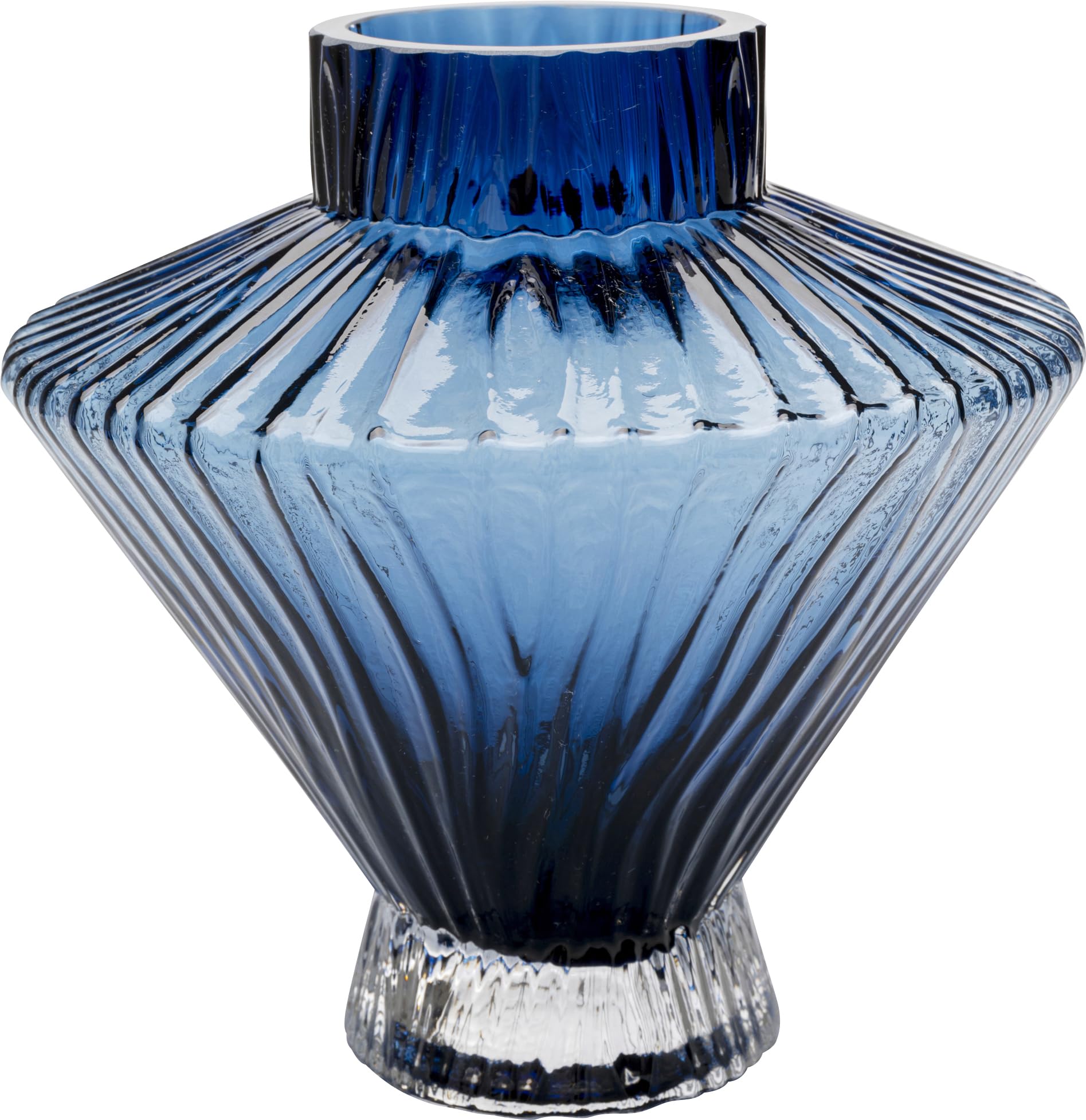 kare-design-vase-daphne-blau-20-cm-kompakte-blumenvase-aus-glas image 1