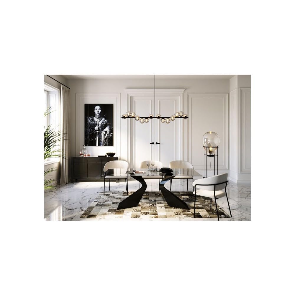 kare-design-gloria-tisch-schwarz-200x100-cm-esstisch-glastisch-f-r-6-8-personen image 2