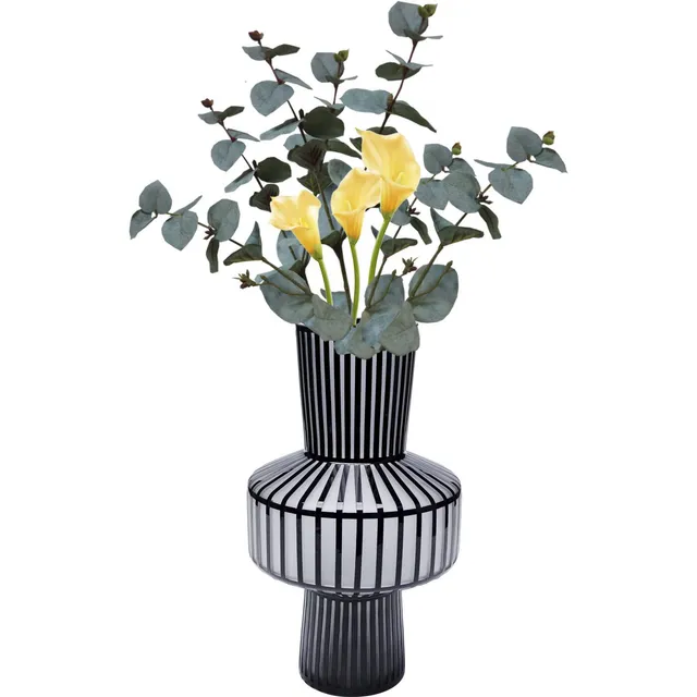 kare-design-vase-roulette-belly-schwarz-wei-glas-42-cm image 1