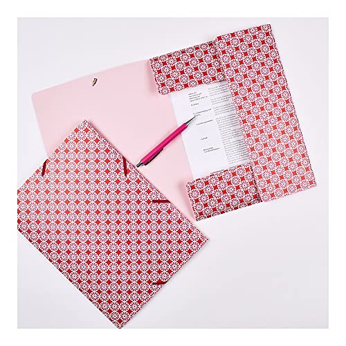 cedon-sammelmappe-de-luxe-a4-kachel-rosa-rot-24x32-cm image 6