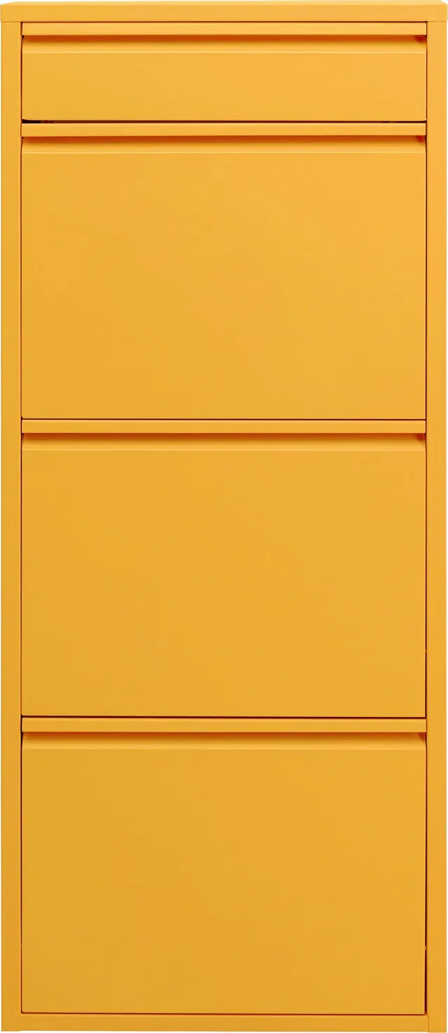 kare-design-schuhschrank-caruso-3-1-gelb-schmal-119x50x15-cm-stahl-f-r-6-paar-sc image 1