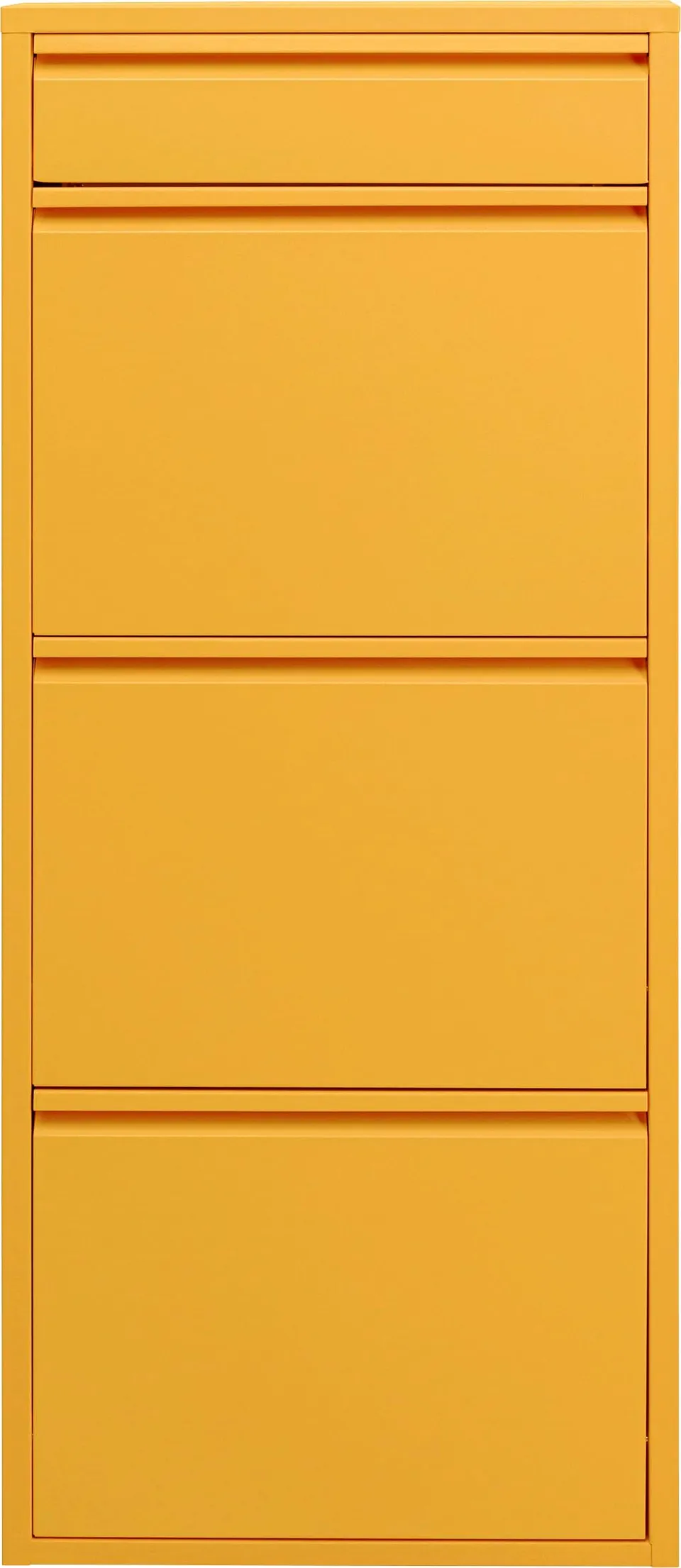 kare-design-schuhschrank-caruso-3-1-gelb-schmal-119x50x15-cm-stahl-f-r-6-paar-sc image 1