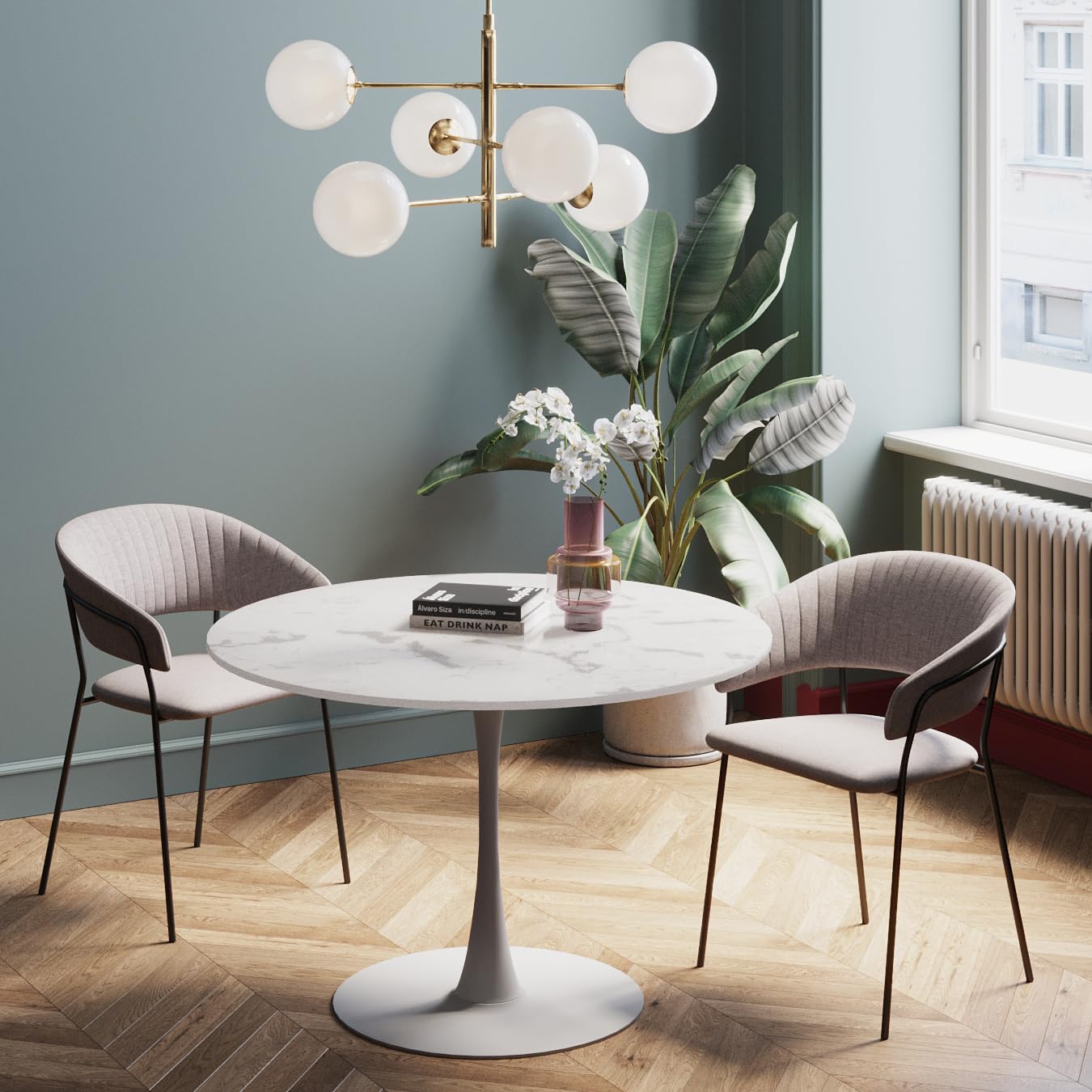 kare-design-tisch-veneto-wei-rund-d110-cm-marmoroptik-73x110x110-cm image 2