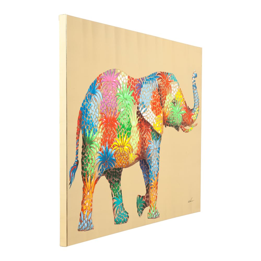 kare-design-touched-flower-elephant-leinwandbild-bunt-90x120x4-cm image 4