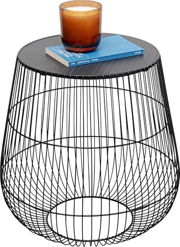 kare-design-beistelltisch-beam-schwarz-40-cm-stahl-holz image 6