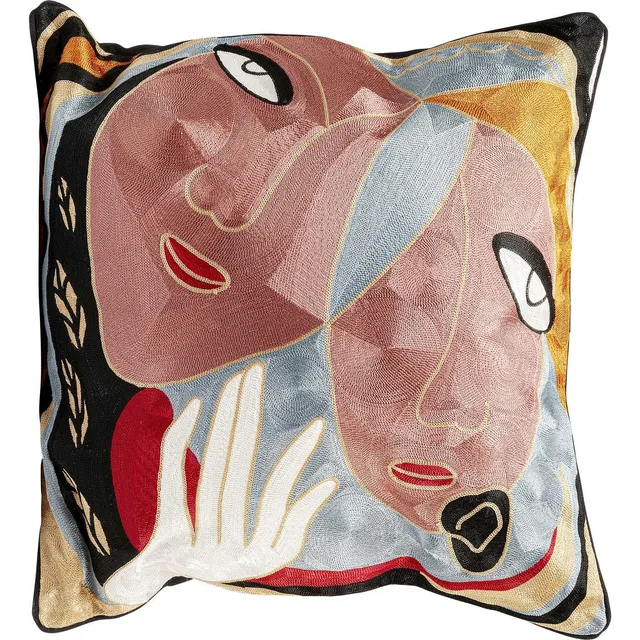 kare-design-art-line-two-face-kissen-mehrfarbig-50x50-cm-mit-reissverschluss-und image 1