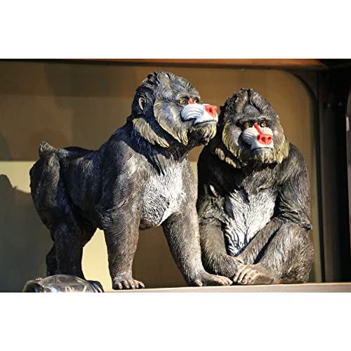 kare-design-figur-walking-mandrill-47cm-deko-skulptur-37x47x19cm-bunt image 6