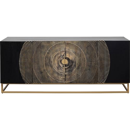 kare-design-sideboard-madeira-dunkel-4-t-rer-177x75-cm-schwarz image 6