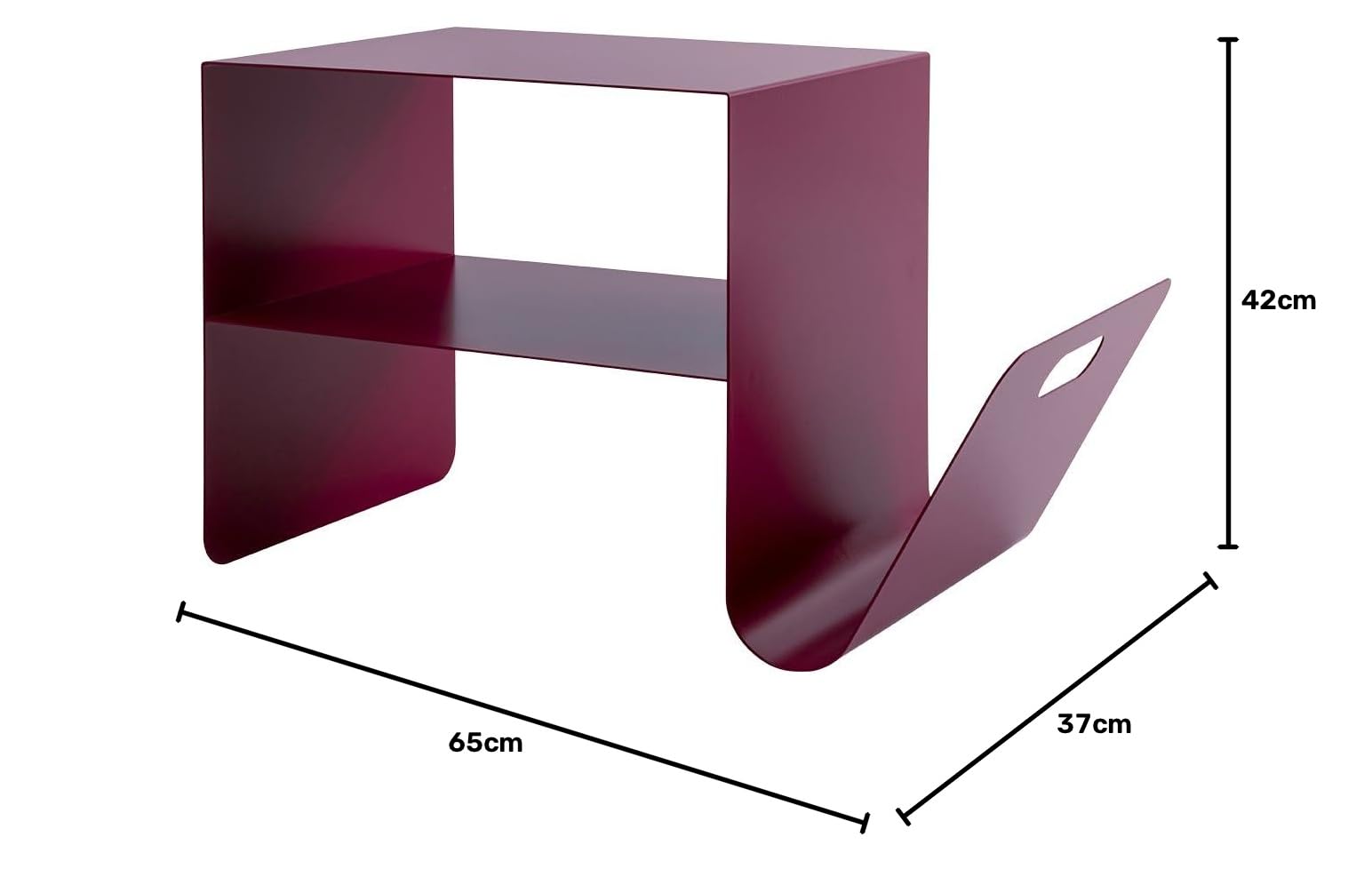kare-design-beistelltisch-lounge-news-berry-pink-65x37x42-cm-couchtisch-mit-zeit image 3
