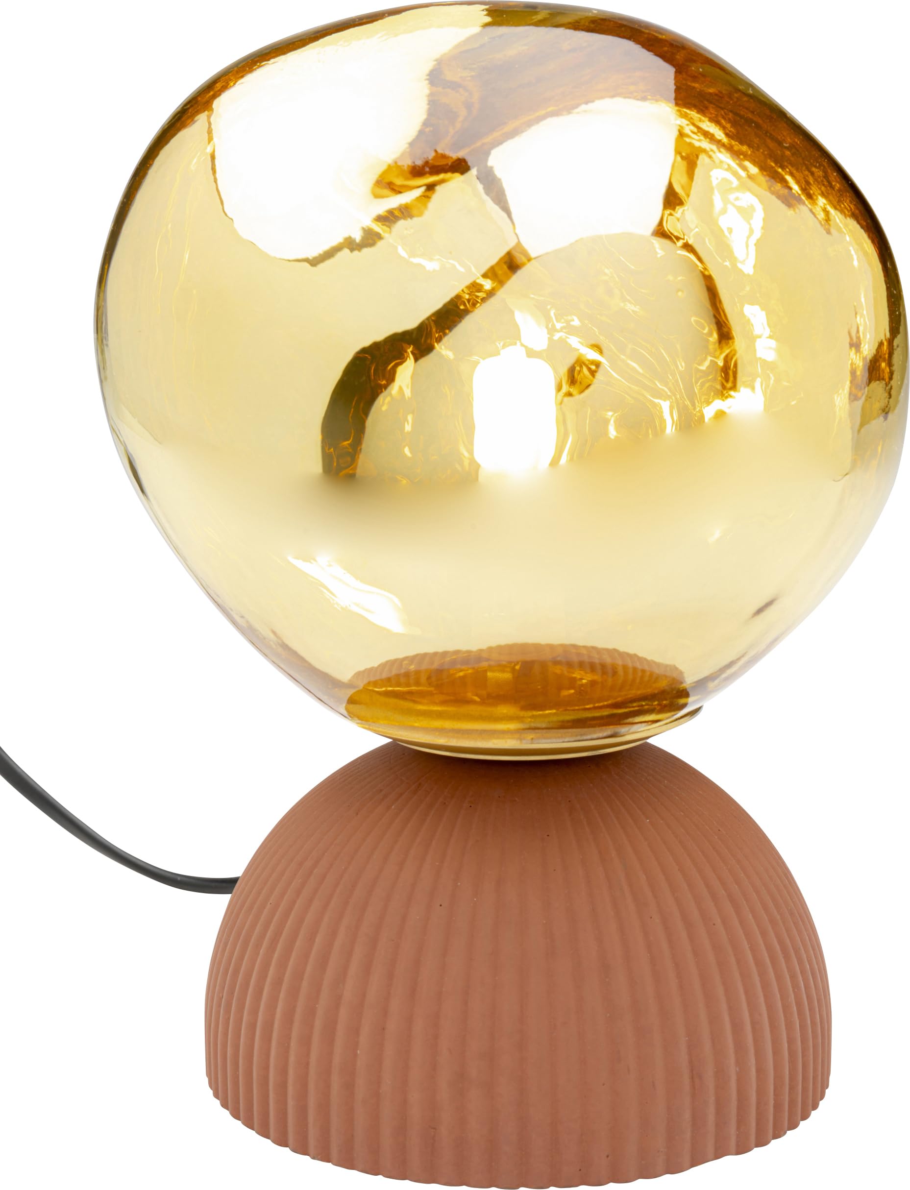 kare-design-magic-ball-tischleuchte-gold-mit-gips-sockel-und-glas-kugel-g9 image 1
