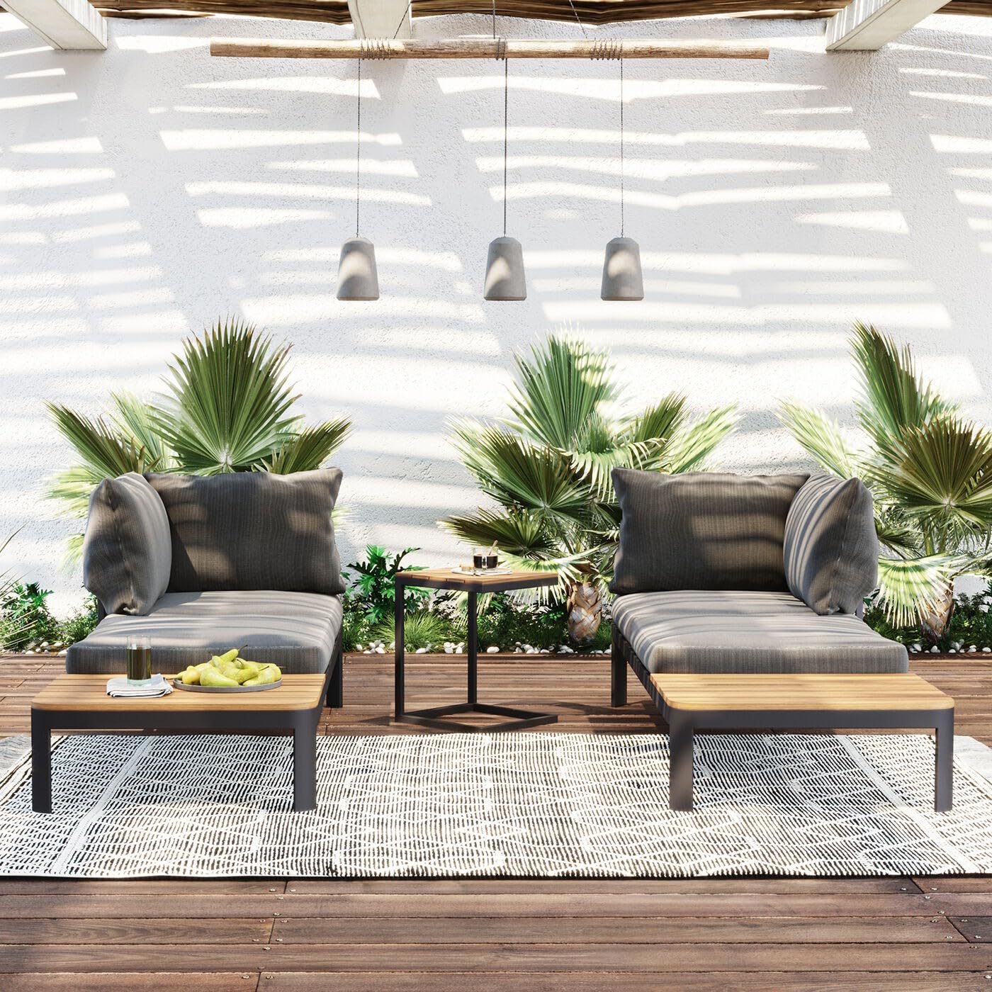 kare-design-happy-day-recamiere-rechts-braun-schwarz-outdoor-liege-63x166x66-cm image 2