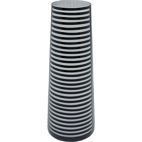 kare-design-vase-brillar-37-cm-schwarz-wei-e-blumenvase-aus-sandgestrahltem-glas image 7