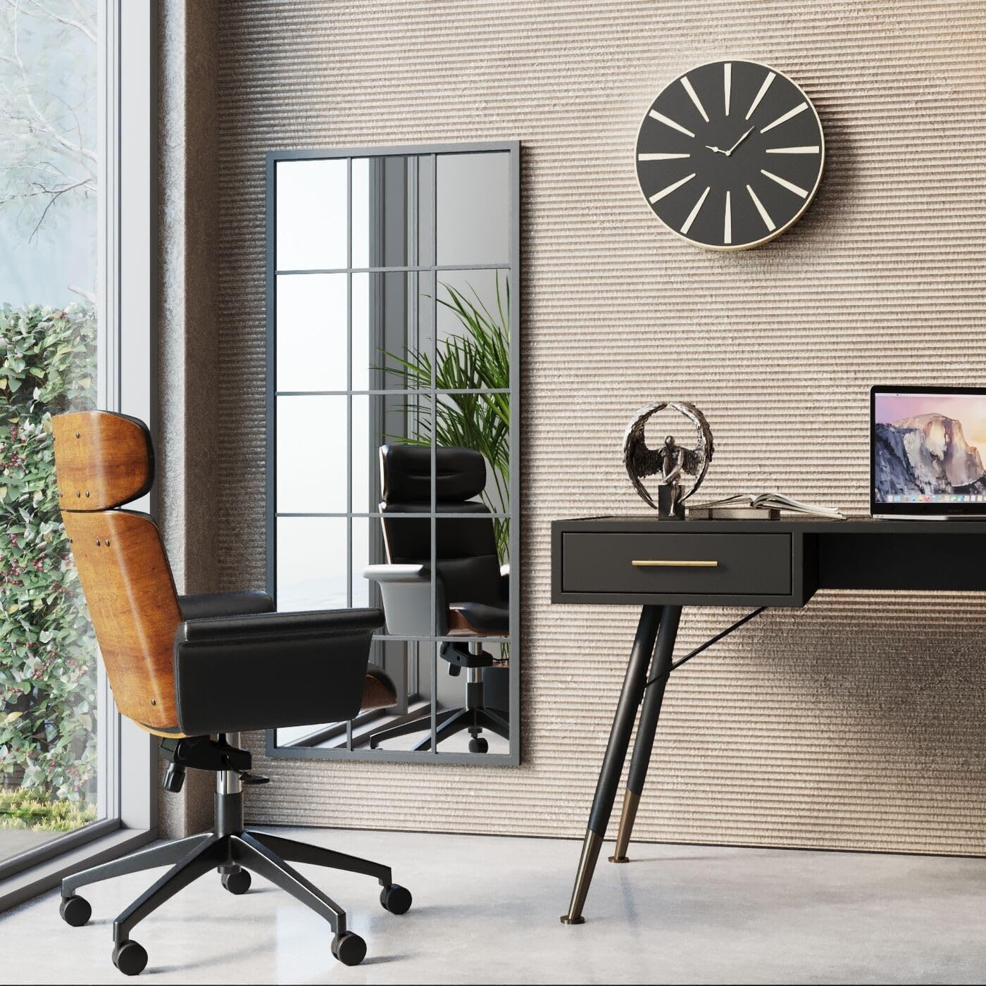 kare-design-b-rostuhl-drehstuhl-schwarz-119x73x76-cm-kunstleder-kippfunktion image 2