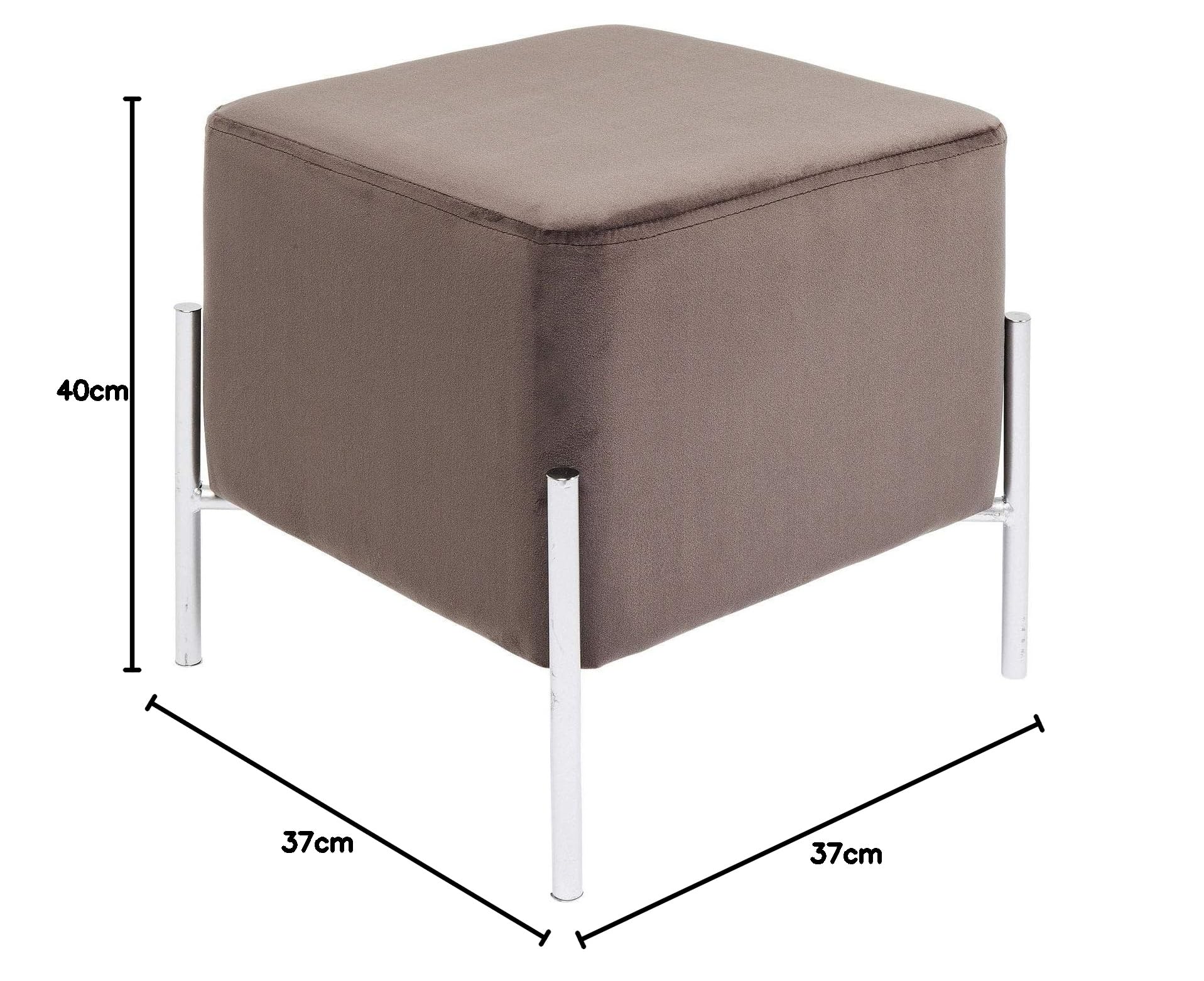 kare-design-hocker-franzi-brown-silver-37x37-cm-sitzhocker-bis-120-kg image 2