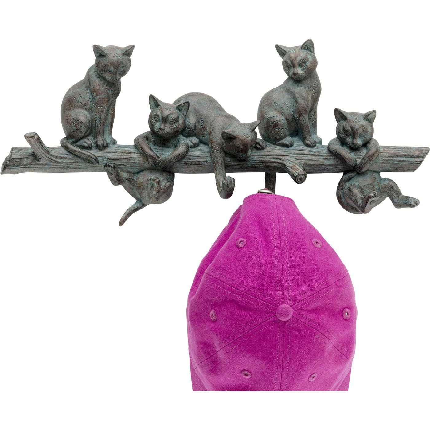 kare-design-cats-life-wandgarderobe-grau-mit-5-haken-42x18-cm-katzen-motiv image 4