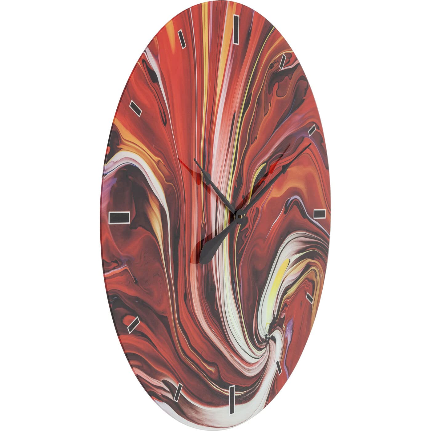 kare-design-wanduhr-glas-chaos-fire-80-cm image 2