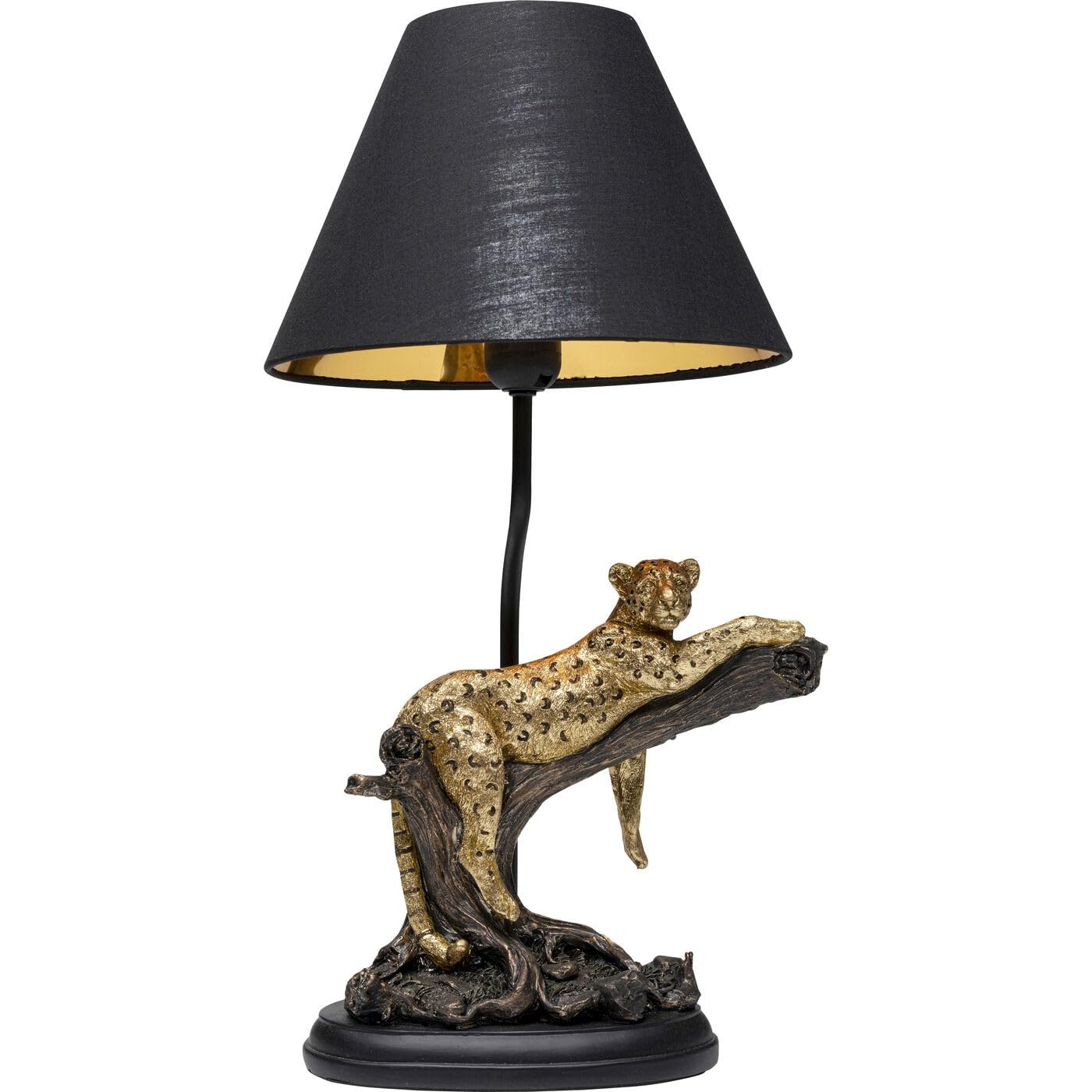 kare-design-tischlampe-relax-leopard-schwarz-gold-49-5x27-5x26-cm-dekoleuchte image 1