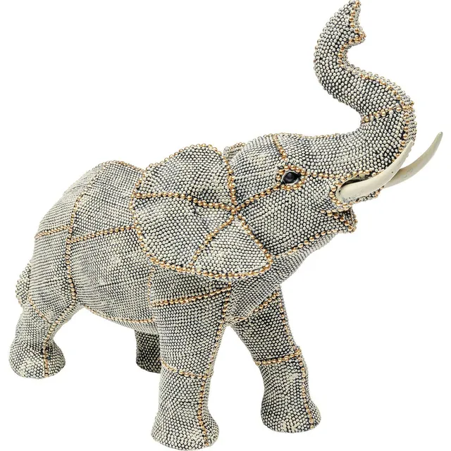 kare-design-deko-figur-walking-elephant-grau-27x29x14-cm image 1