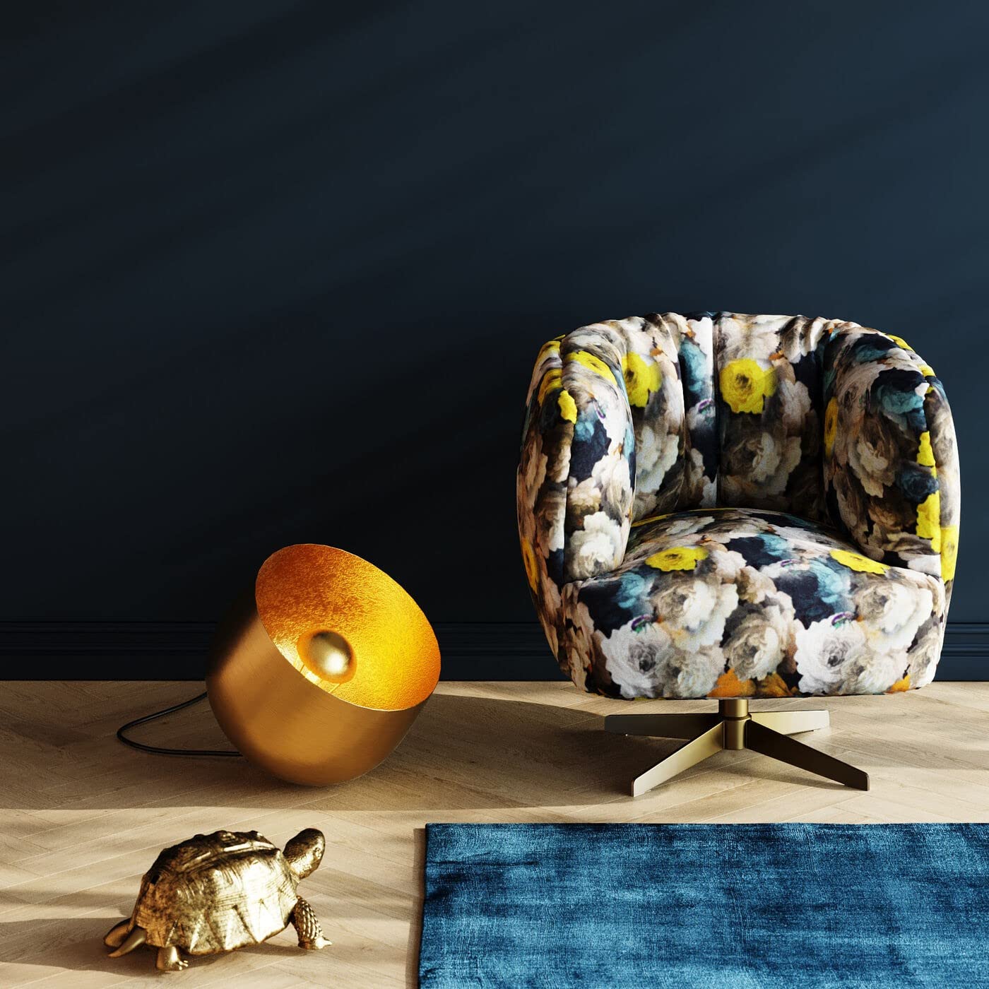 kare-design-bodenleuchte-apollon-smooth-gold-35-cm image 2