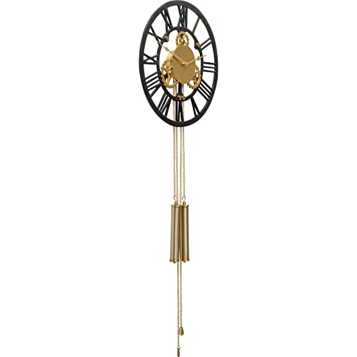 kare-design-wanduhr-clockwork-schwarz-gold-126x46-cm-xl-vintage-industrial image 7