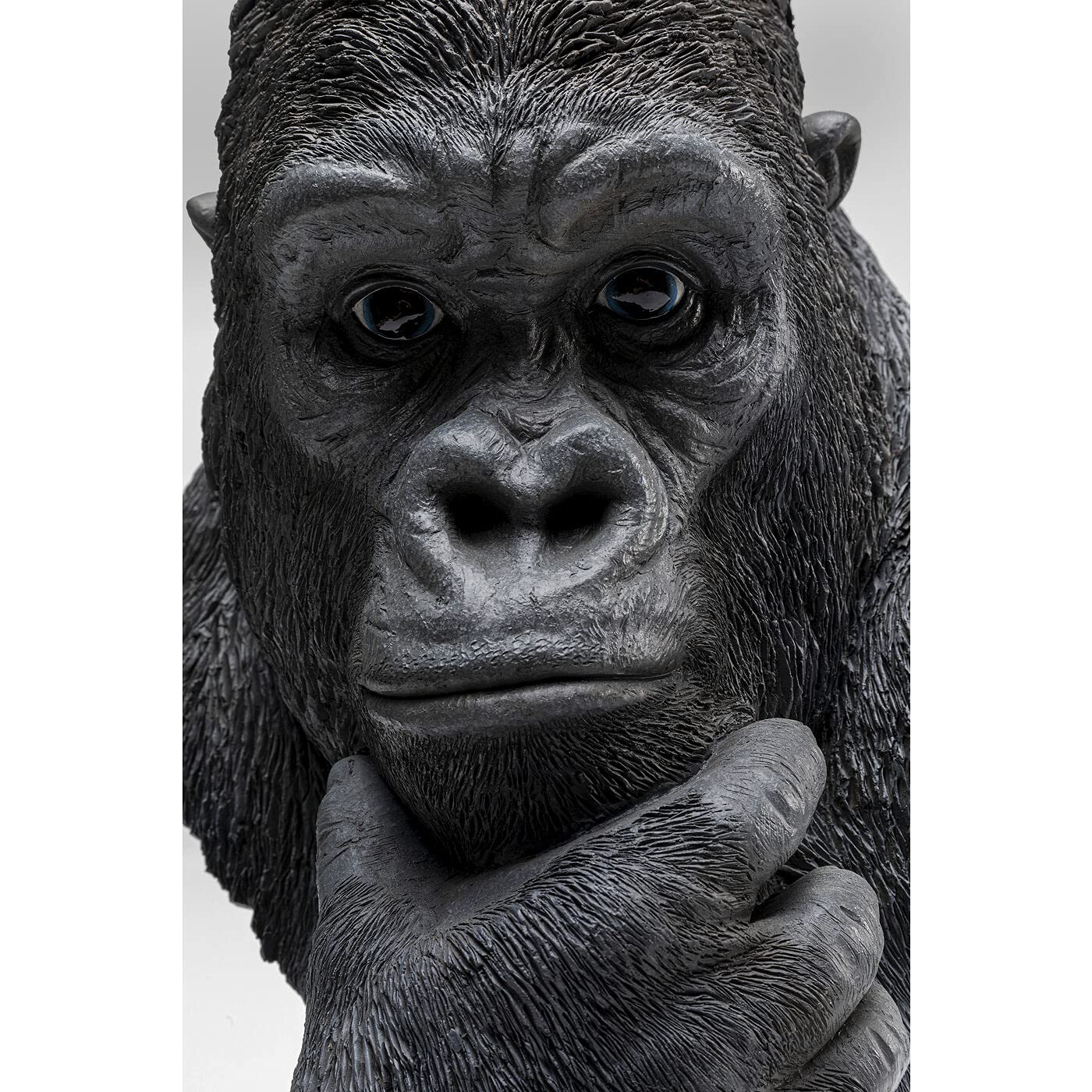 kare-design-thinking-gorilla-head-deko-objekt-schwarz-49x29x26-cm image 4