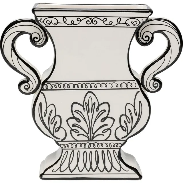 kare-design-vase-favola-schwarz-wei-24cm-amphorenform image 1