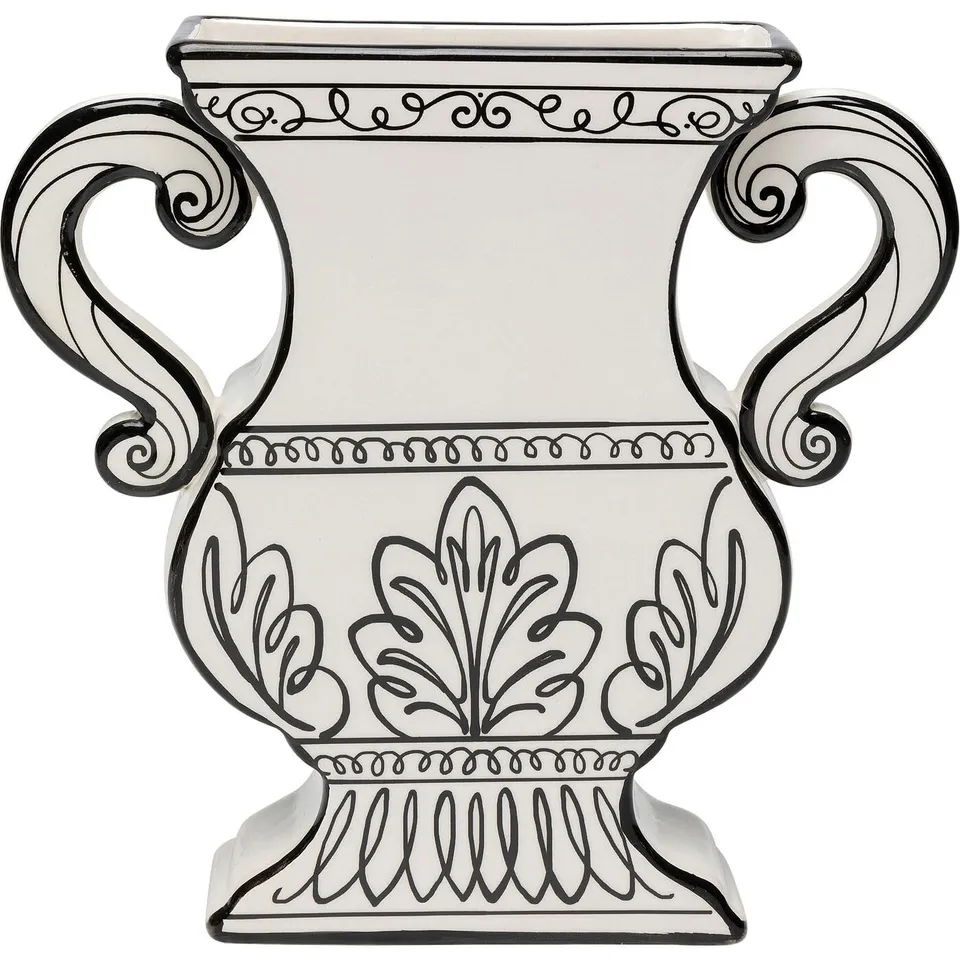 kare-design-vase-favola-schwarz-wei-24cm-amphorenform image 1