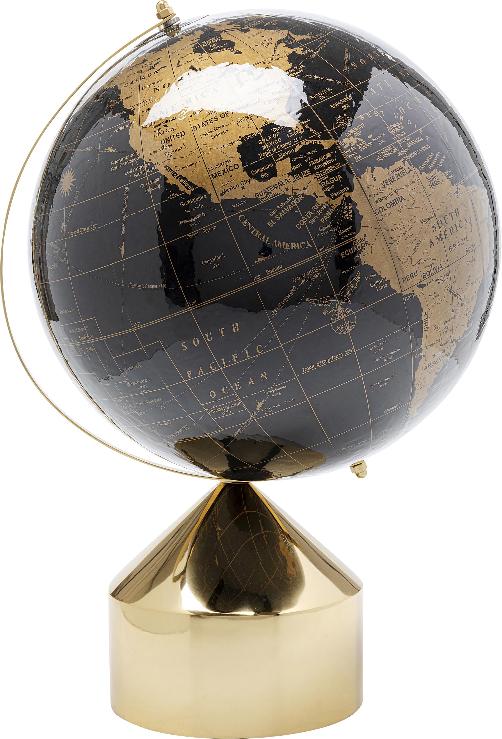 kare-design-deko-objekt-globe-top-schwarz-grau-globus-30-cm-edelstahl-40x30x30-c image 6