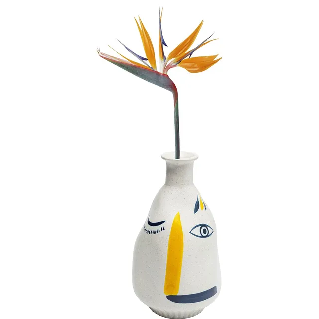 kare-design-art-face-keramikvase-wei-mehrfarbig-23-cm image 1