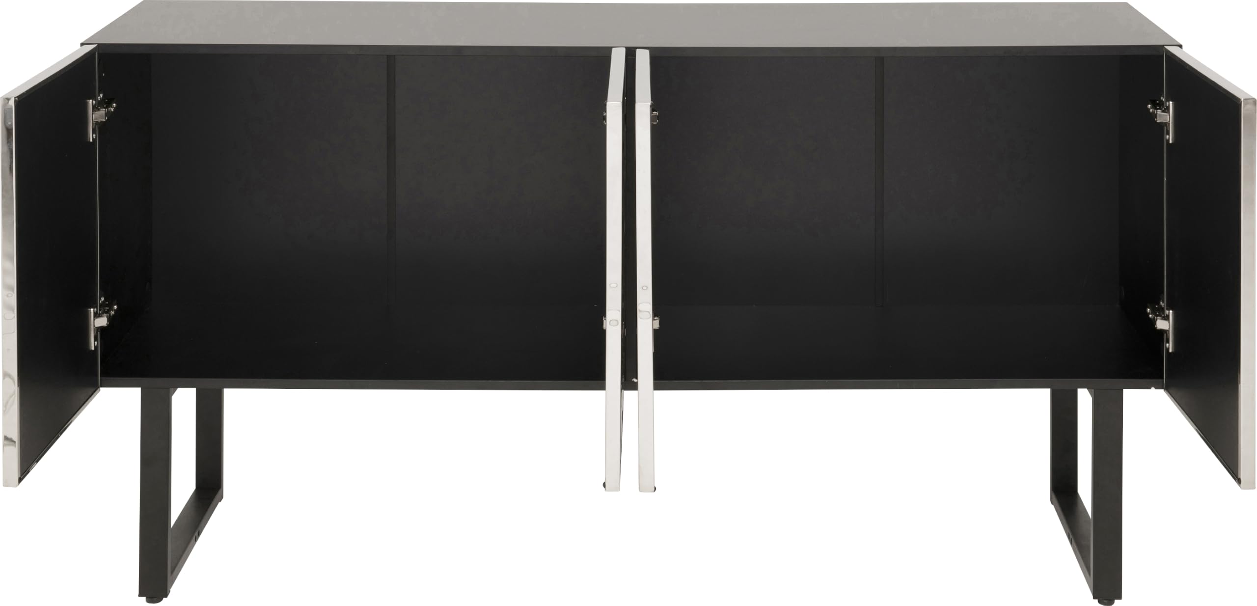 kare-design-carino-sideboard-silber-schwarz-chrom-80x151x41-cm-mit-4-t-ren-push- image 7
