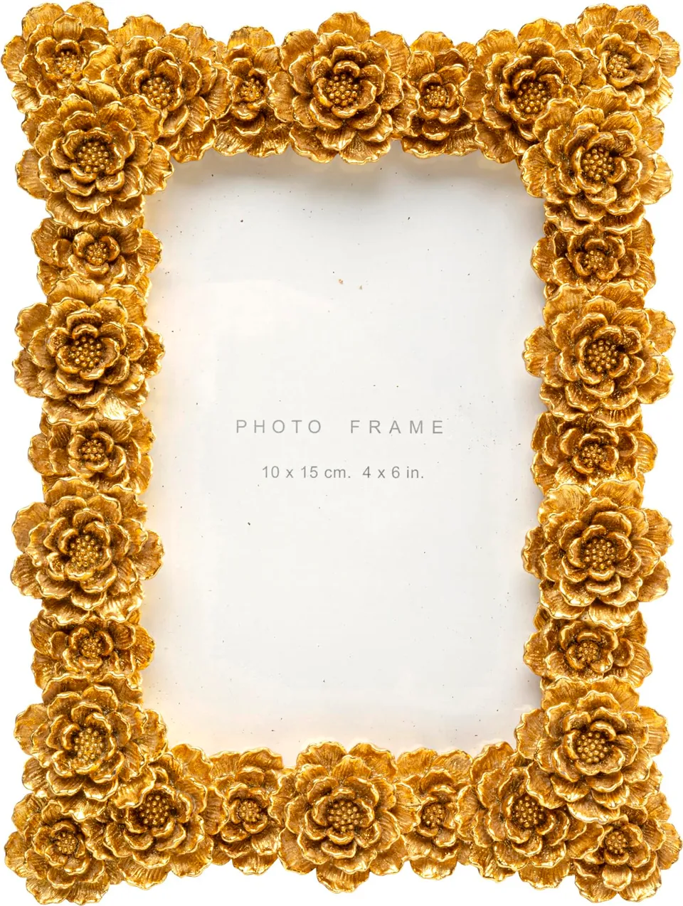 kare-design-bilderrahmen-blumen-gold-fotorahmen-10x15-cm-rechteckig image 1