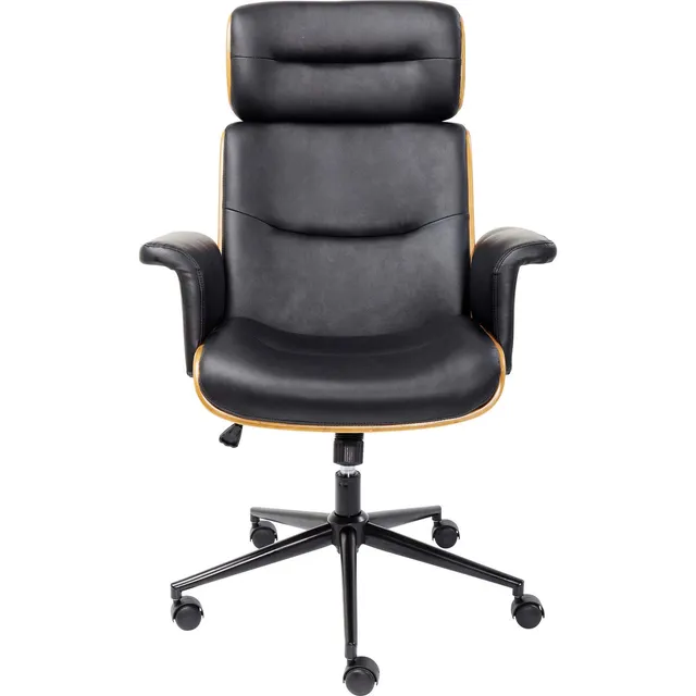 kare-design-b-rostuhl-drehstuhl-schwarz-119x73x76-cm-kunstleder-kippfunktion image 1