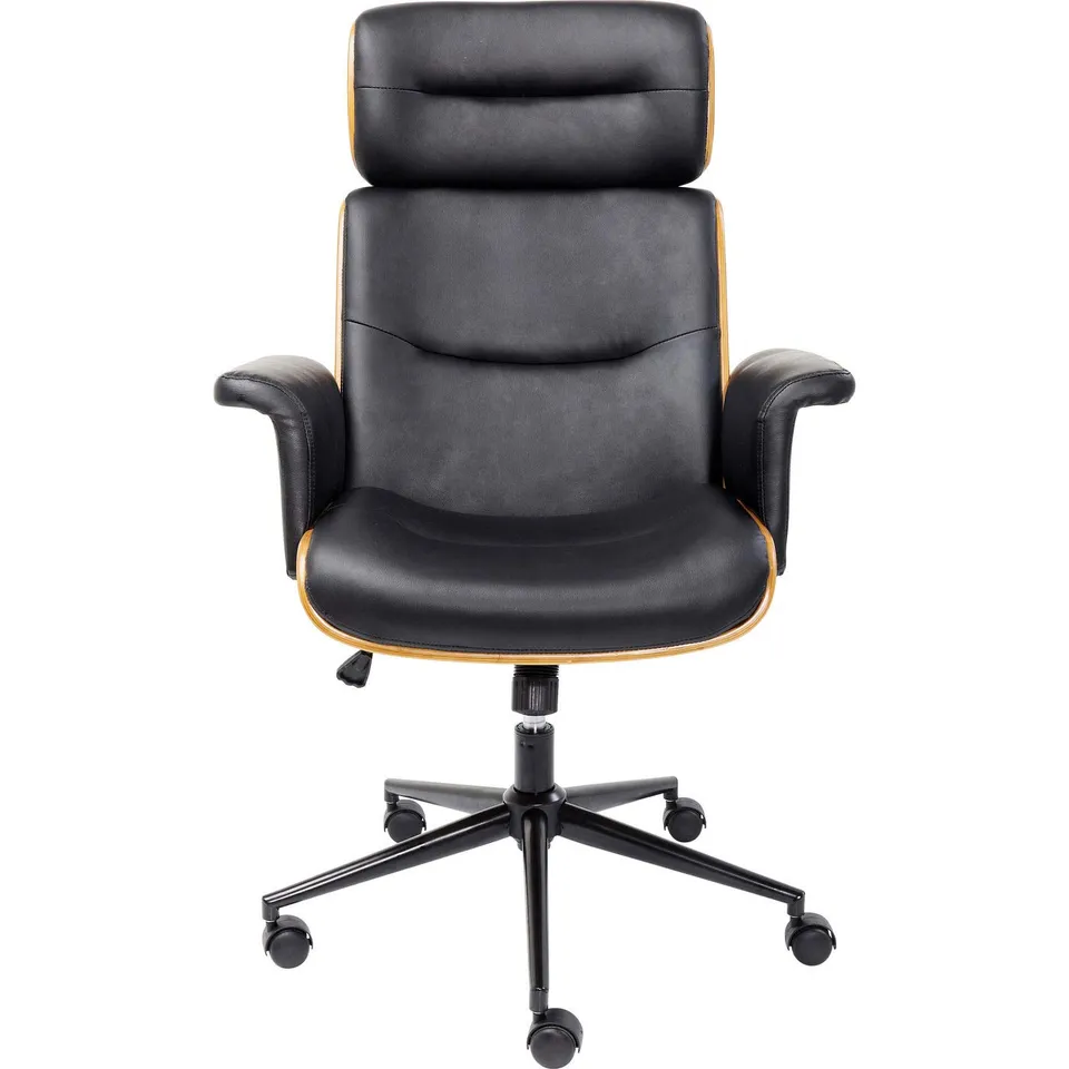 kare-design-b-rostuhl-drehstuhl-schwarz-119x73x76-cm-kunstleder-kippfunktion image 1