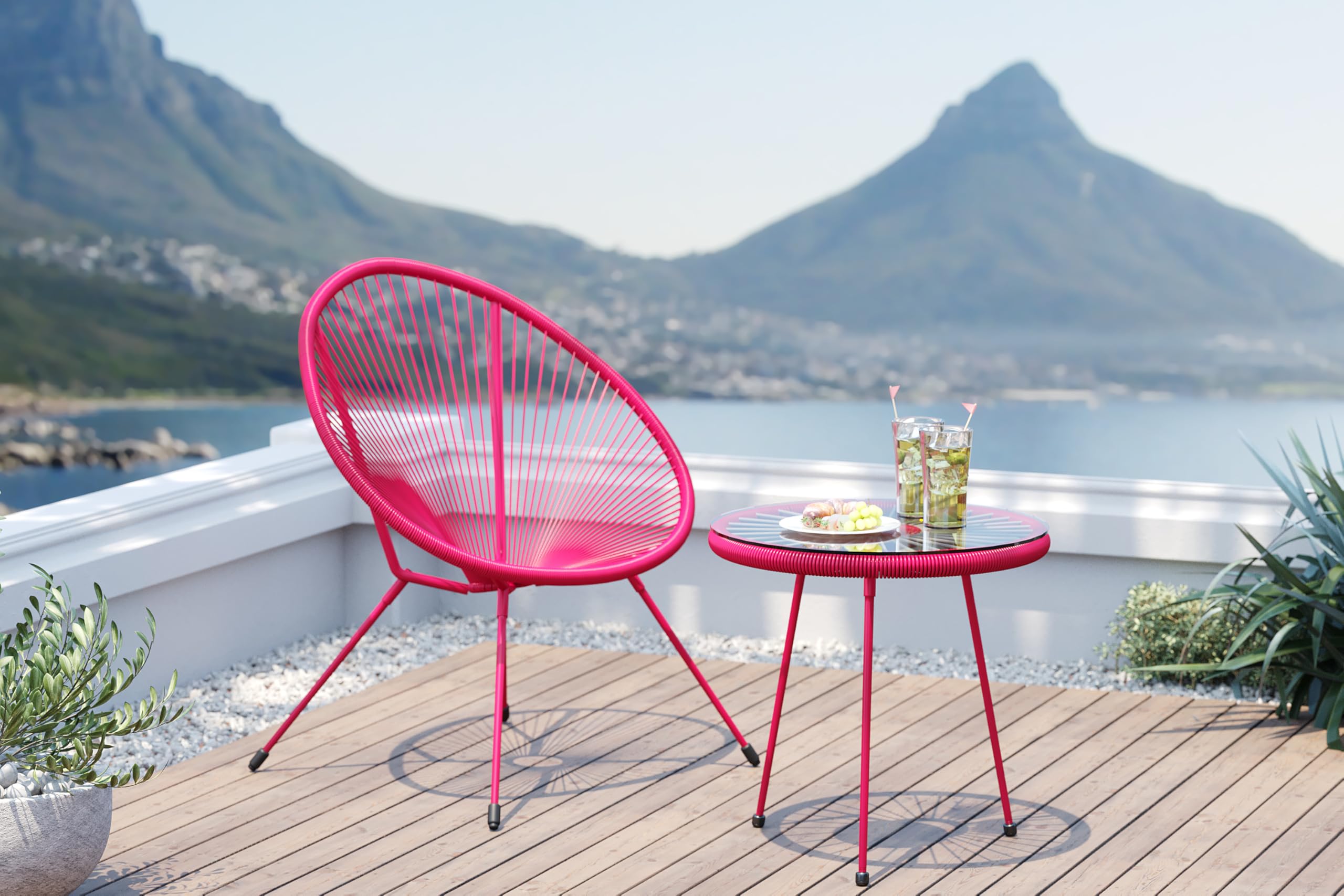 kare-design-gartenm-bel-2er-set-acapulco-mono-pink-sessel-beistelltisch-indoor-o image 2