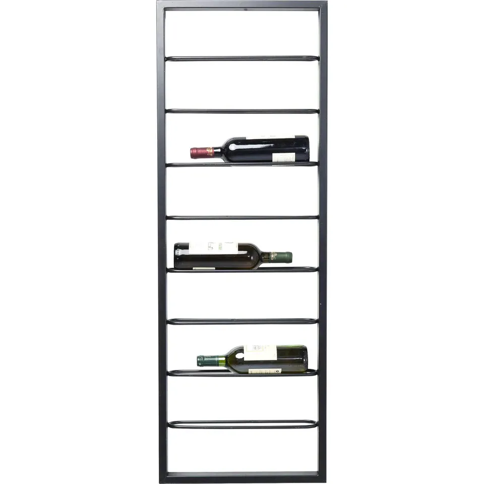 kare-design-h-ngeweinregal-bistro-schwarz-stahl-120x42x6-cm image 1