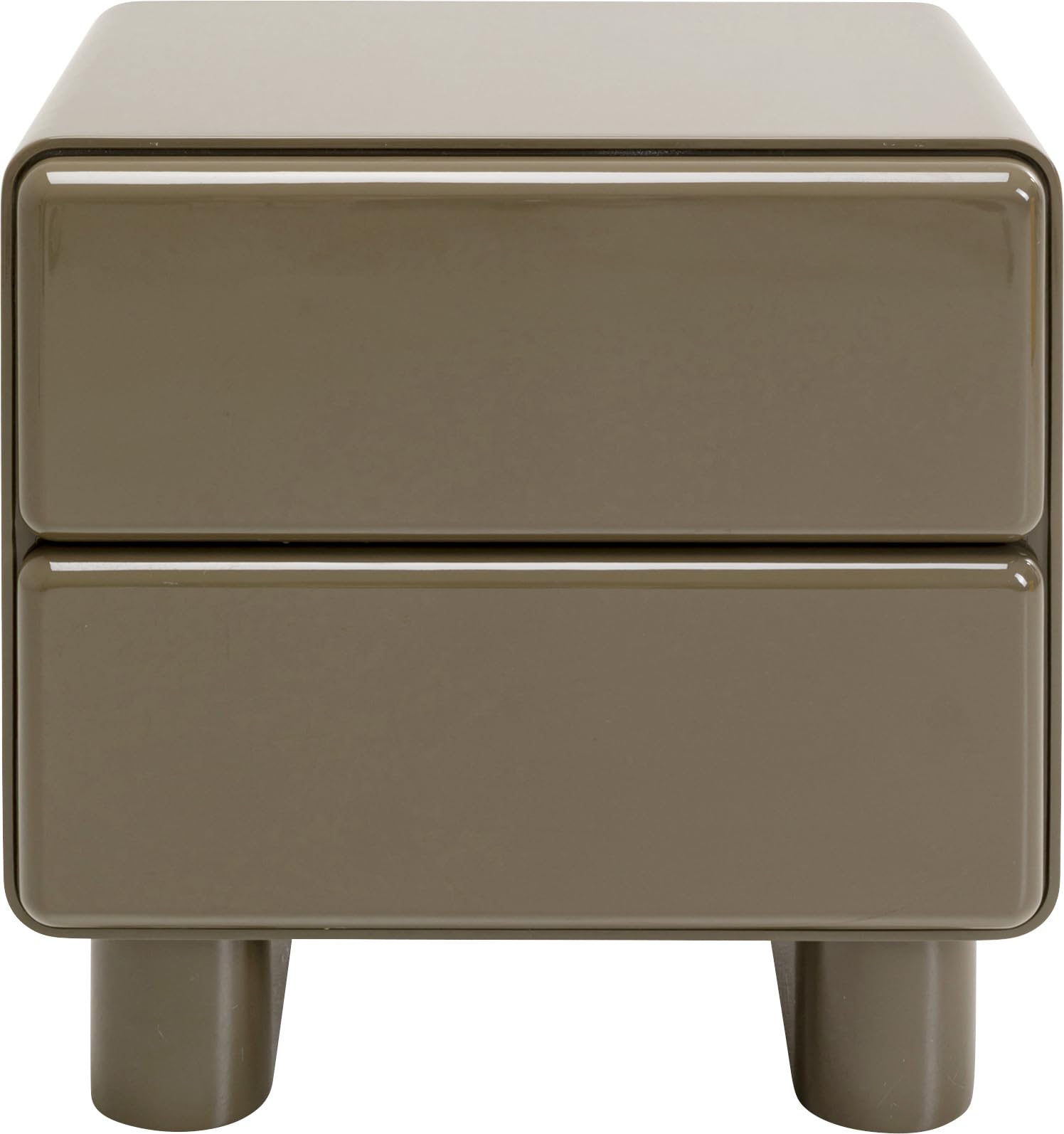 kare-design-eliano-kommode-nachttisch-khaki-2-schubladen-57x43x57-cm image 1
